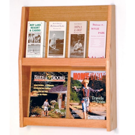 Wooden Mallet 2 x 4 in. Slope 8 Pocket Literature Display - Black LD24-8BK
